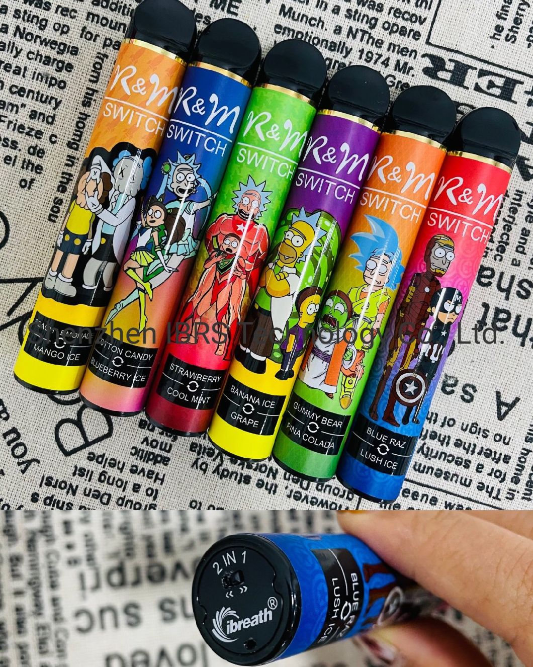 Rick and Morty 8ml E-Liquid 2 Flavors in 1 Disposable Vape RM Switch