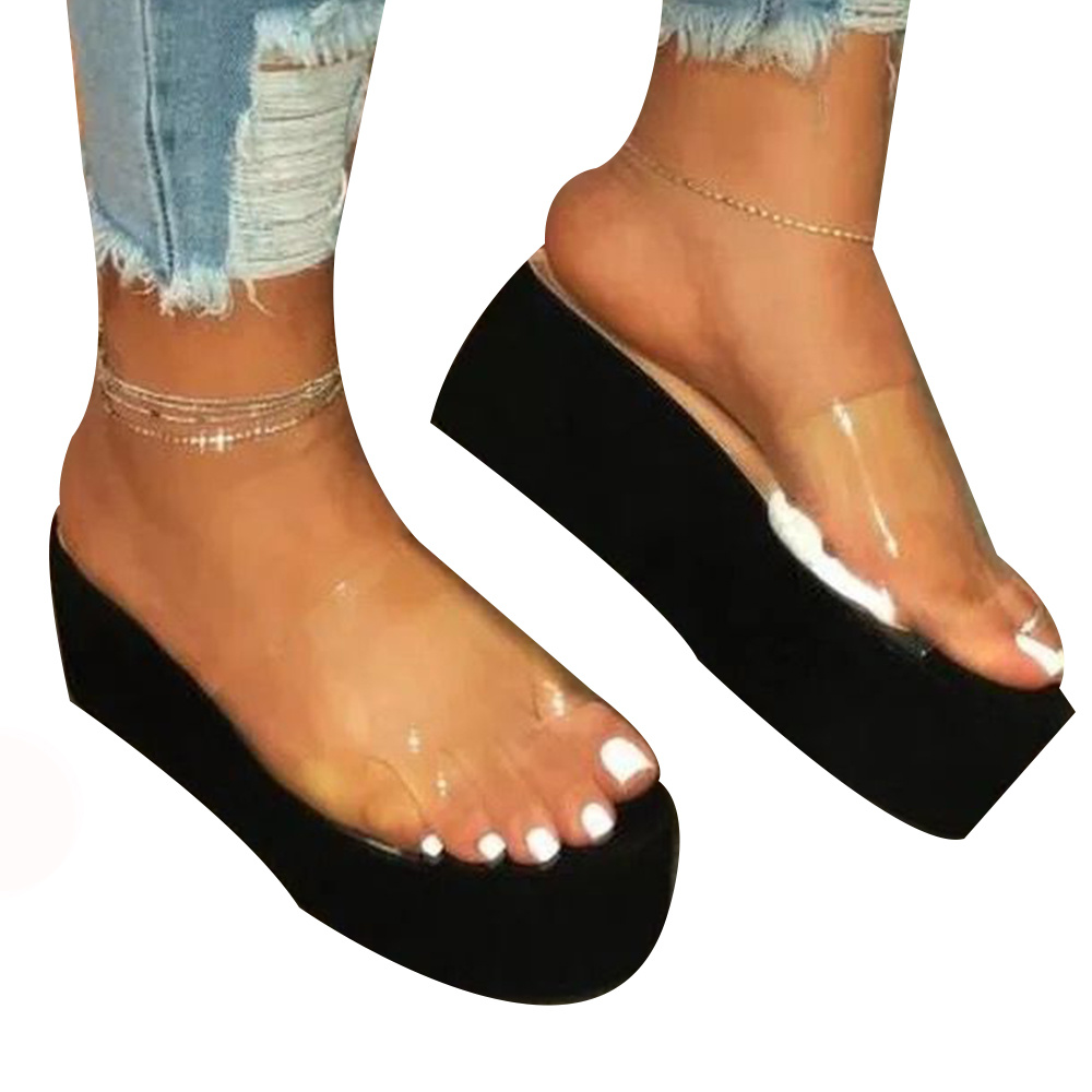 Women Slipper Summer, Transparent Women Sandal, Women High Heel Sandals