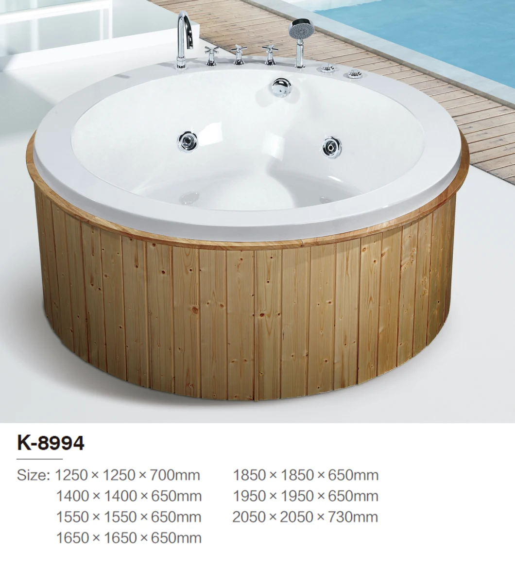 Joinin Massage Function Whirlpool Bathtub Freestanding Outdoor SPA Tub K8994