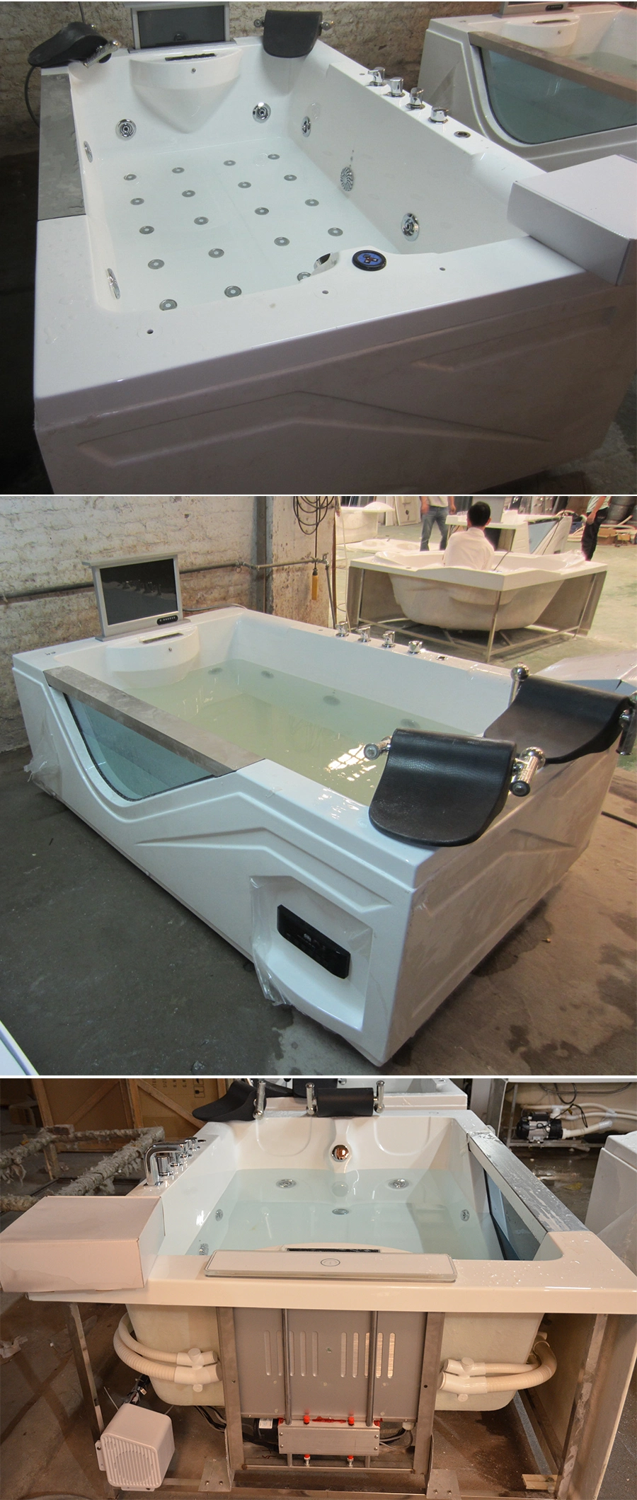 Double Seat Home 2 Person Jetted Massage Acrylic Chinese Bathtub for Sale