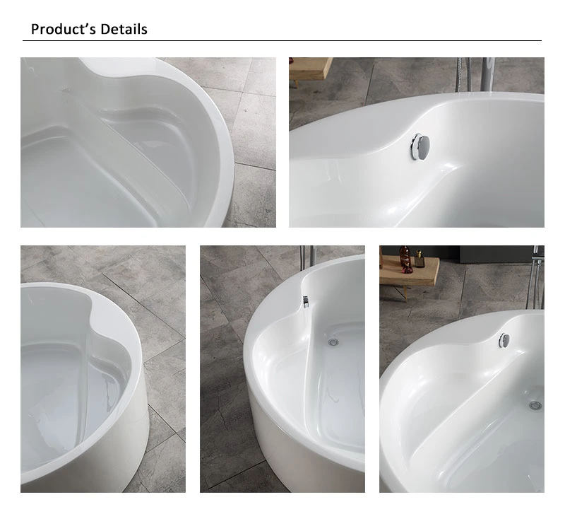 Channing Hot Sell Round Bathtub Good Quality Acrylic Freestanding Tubs Soaking Hot Tub (QT-Y005)