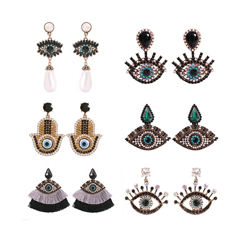 New Arrivals Many Designs Aretes Evil Eyes Earrings Jewelry Tassel Earrings for Women
