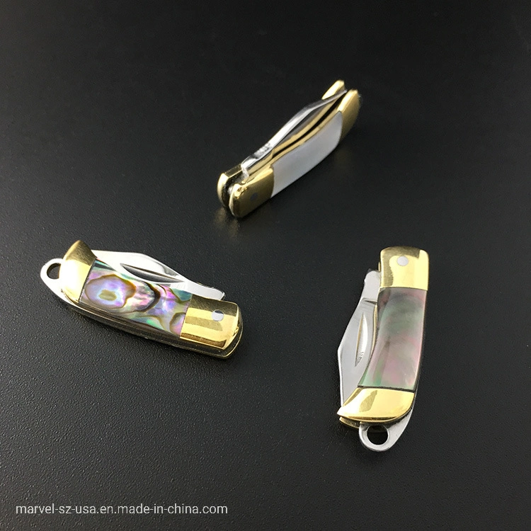 Survival EDC Tool Shell Necklace Mini Keychain Knives Folding Knife