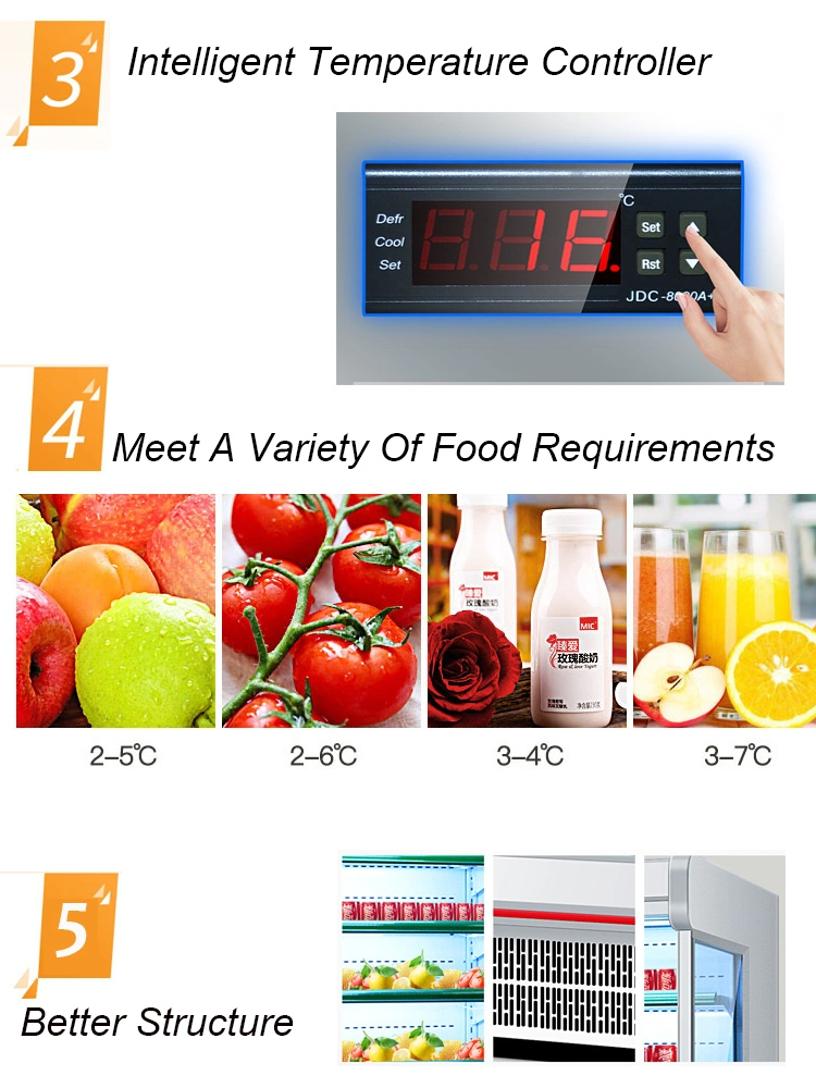 Supermarket Refrigeration Equipment Supermarket Display Chiller Supermarket Fridge