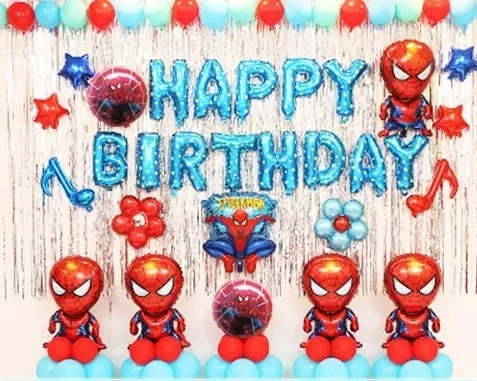 Set Decoration Marvel Avengers Spider-Man Iron-Man Superhero Aluminum Foil balloon