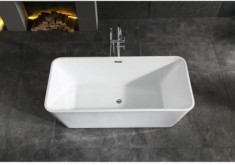 Channing 1700mm Stand Alone Bath White Best Hot Tub Acrylic Freestanding Tubs Deep Soaking Bathtub (QT-027)