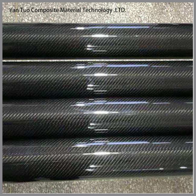 Roll Wrapped 3K Plain/Glossy/Matte 8000mm*200mm*204mm Carbon Fiber Tube for Equipment Large Diameter