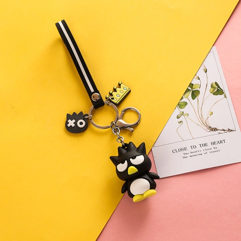 Cute Anime Kuromi Melody Hello Kitty Keychain Kawaii Cartoon Big Eared Dog Frog Pudding Dog Penguin Women Bag Pendant Key Chain