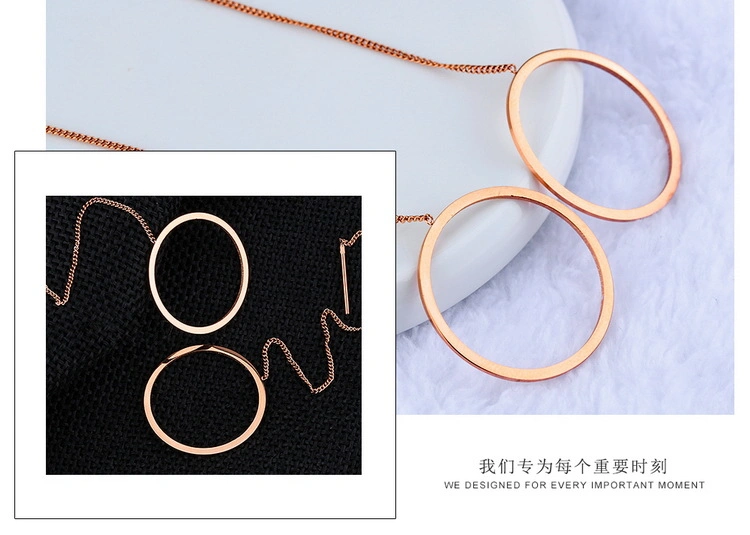 Marlary Fashion Tassel Gold Dangle Hoop Earrings Designs Rose Gold Stainless Steel Hoop Drop Earrings