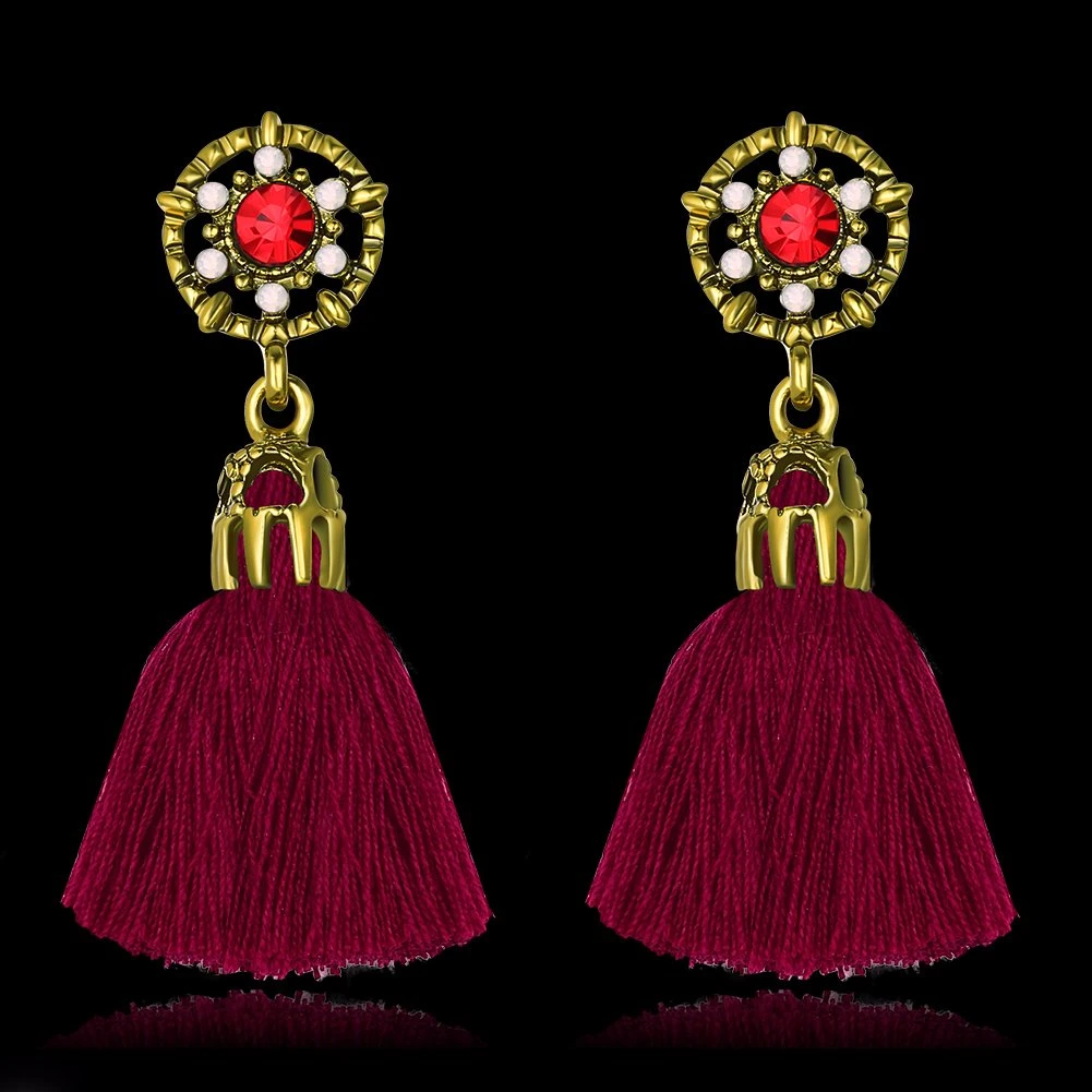 Red Women Tassel Earrings Women Popular Jewelry