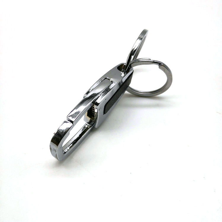 Metal Keychain Creative Gift Customized Giveaway Men's Business Double Ring Car Keychain