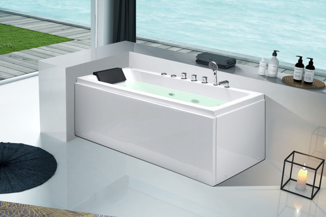 Popular Style Luxury Acrylic Soaking Bathtub Freestanding Bath Tub