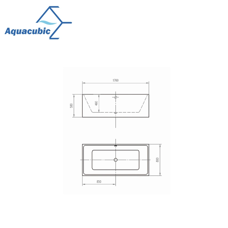 American Standard Rectangular Acrylic Freestanding Bathtub (AB6105)