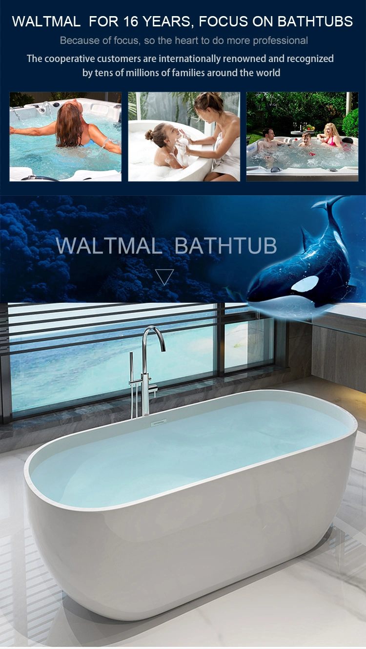 Oval Indoor Acrylic Freestanding Bathtub Bath Modern Freestanding Bath Tub