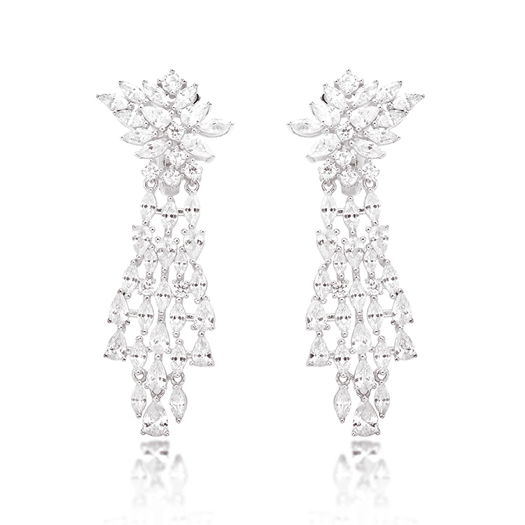 Fashion Tassel Earrings Flower Shape Earrings Elegant for Women
