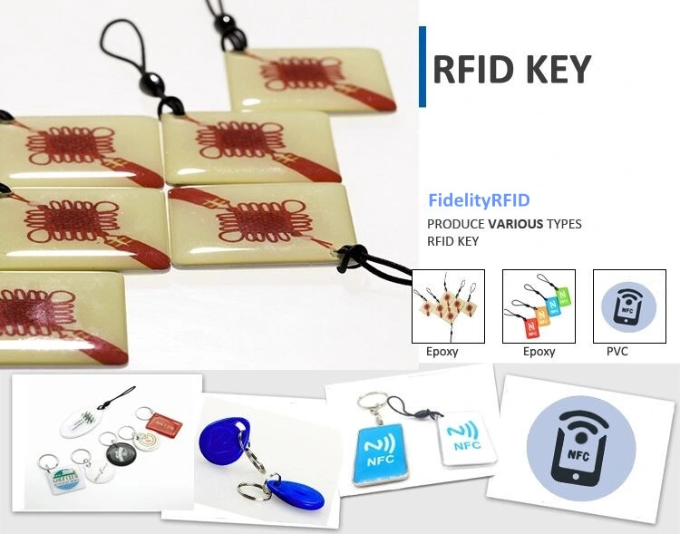 Custom RFID NFC 213 216 Smart Prepaid Epoxy Card Keychains Key Fob