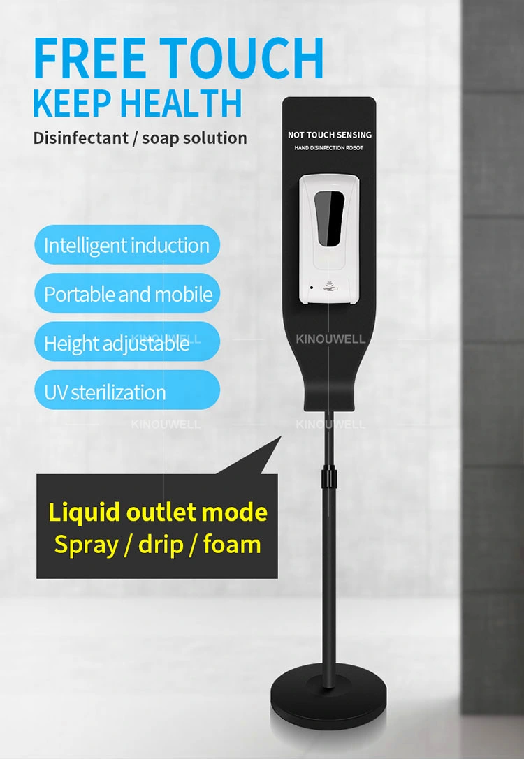 1200ml/1000ml Stand Floor Auto Automatic Touch Free Hand Sanitizer Dispenser Liquid Gel Foam Soap Dispenser