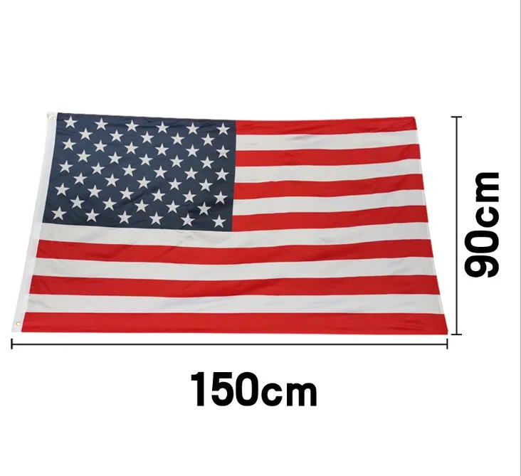 Wholesale in Stock National Flag 59 Inch USA Flag Banner Accept Custom