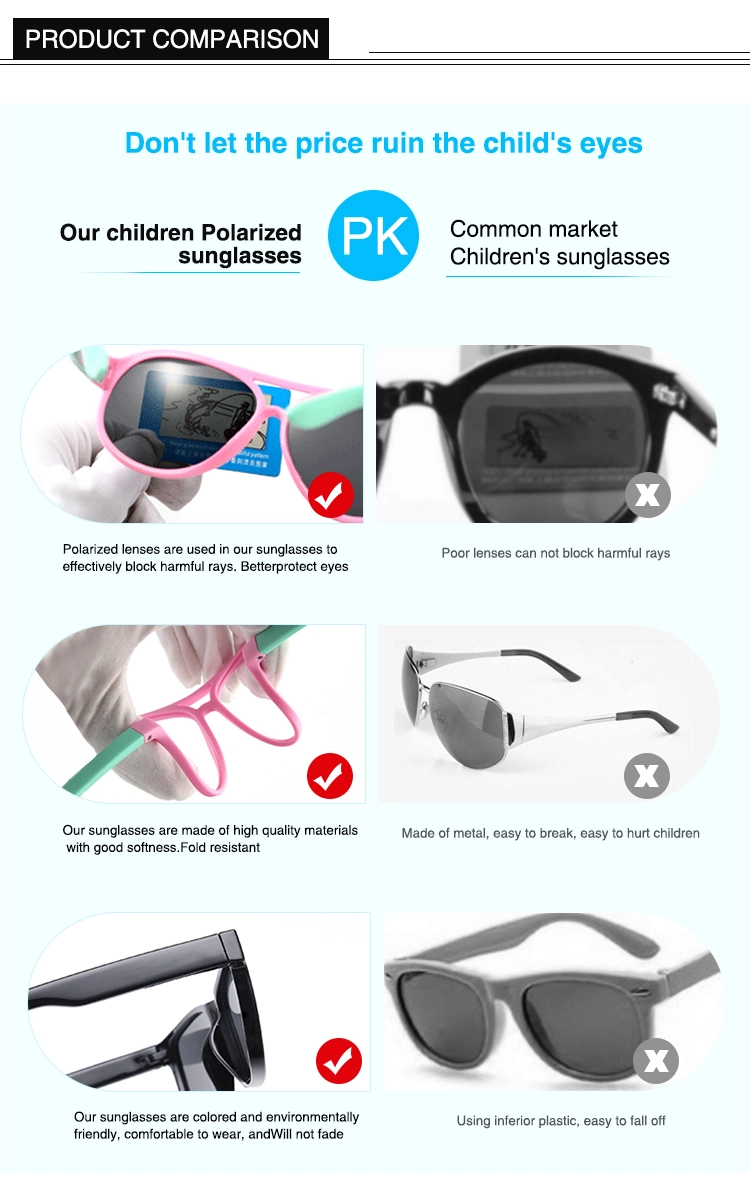 Boys Goggle Unbreakable Polarized Kids Sunglasses Girls Child Rubber Flexible Frame Sunglasses Children