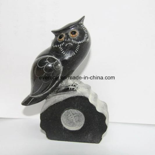 Marble Carvings Stone Owl Statue Granite Owl Sculpture for Home&Garden Decoration