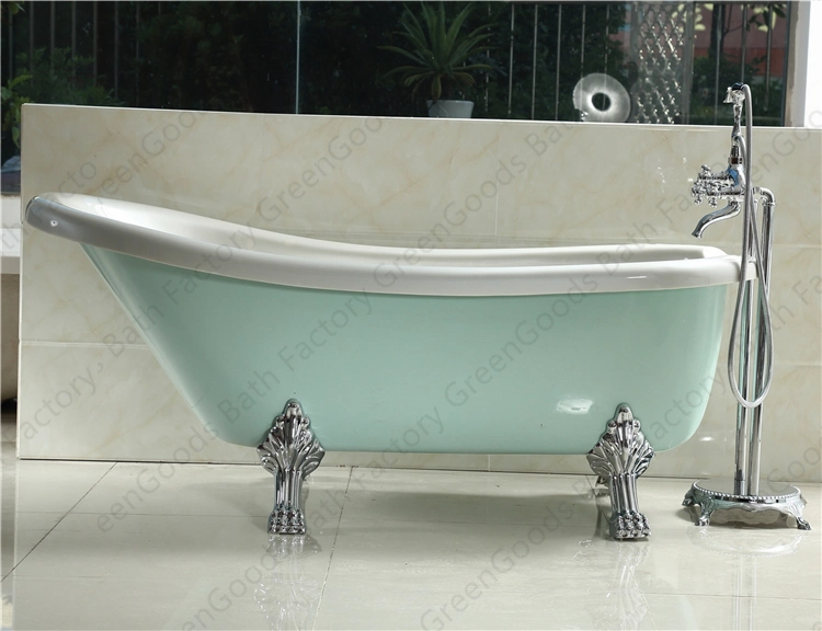 Bathtub Factory Acrylic Classic Green Vibratory Used Clawfoot Bath Tub