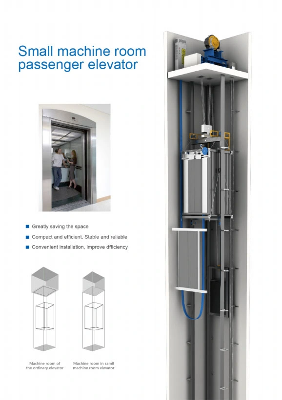 FUJI Vvvf 0.4m/S Home Elevator Cheap Small Sightseeing Villa Passenger Elevator Lift Panoramic/Observation Glass Elevator