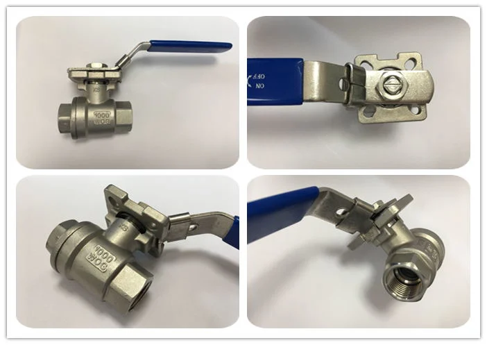 Stainless Steel CF8 CF8m Industrial Floating Ball Valve with Mounting Pad.