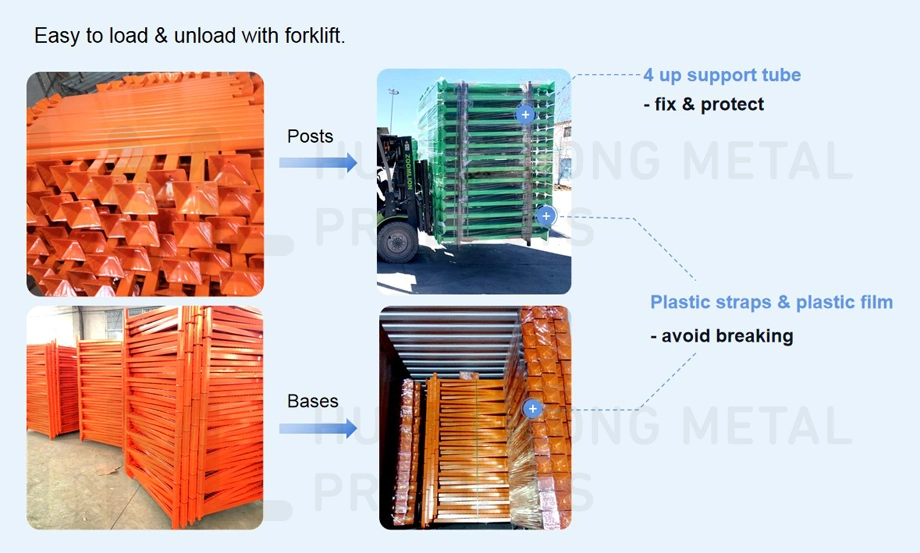 Huameilong Warehouse Storage Metal Stacking Adjustable Racks for Tire Storage