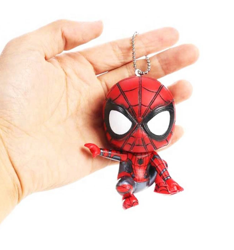 Phone Car Keychain Collection Spider Man Action Figure Keychains Children Kid Gift