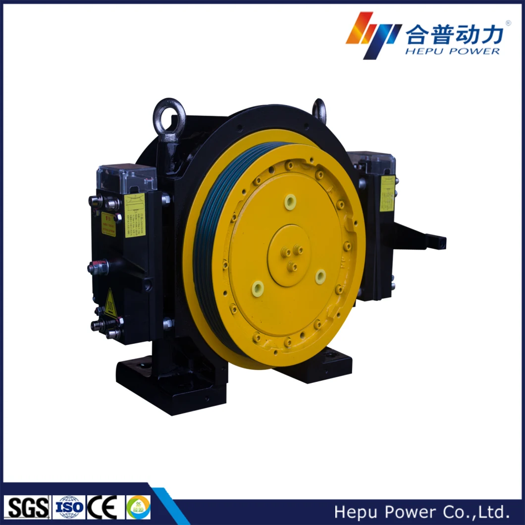 16 Passenagers Gearless Traction Machine for India Market, Elevator Traction Motor, Block Brake Design