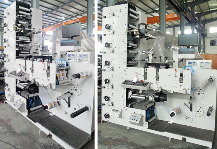 Self Adhesive Paper Label Roll to Roll Flexo Printing Machine