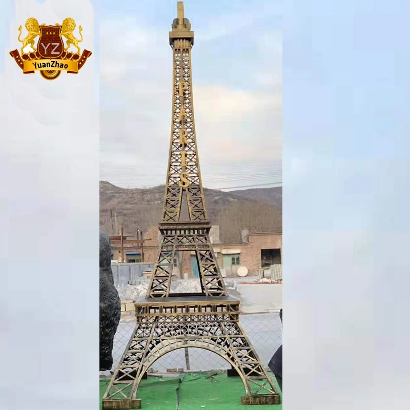 Garden Metal Art Statue Large Iron Eiffel Tower Sculpture