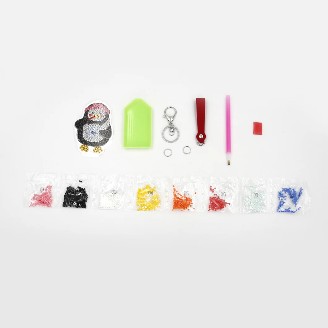 DIY Promotional Gift Educational Toys Children Handmade Customized Acrylic Penguin Keychain