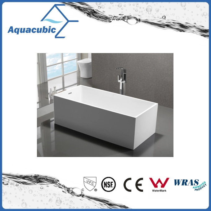 Bathroom Square Acrylic Free-Standing Bathtub (AB1508W)