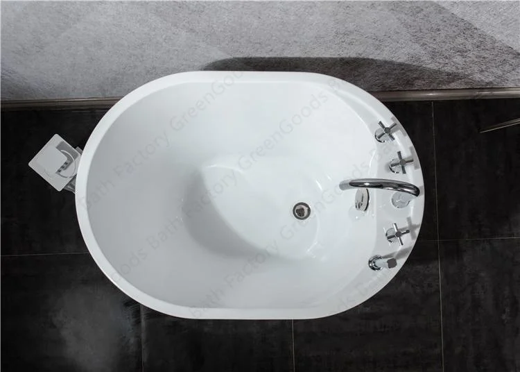 Mini 1200mm Wide Free Stand Acrylic Tiny Soaking Bath Tub