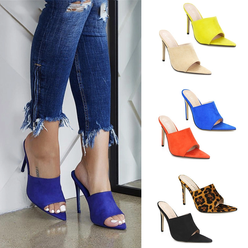 Colorful Pointed Toe Women Shoes, Stiletto Heels Sandales for Women, Sandal Women Fashionable