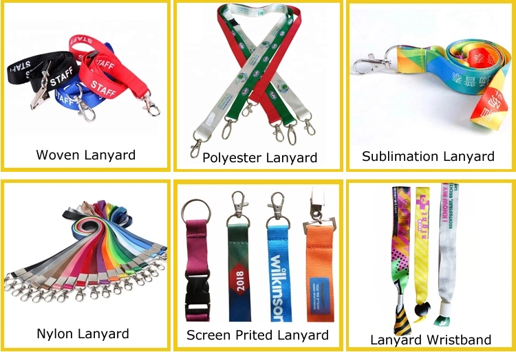 Good Sales Service Manufacturer Custom Logo Lanyard Ribbon OEM Embroidery Brand Keychain Fashion Embroidery Key Lanyards