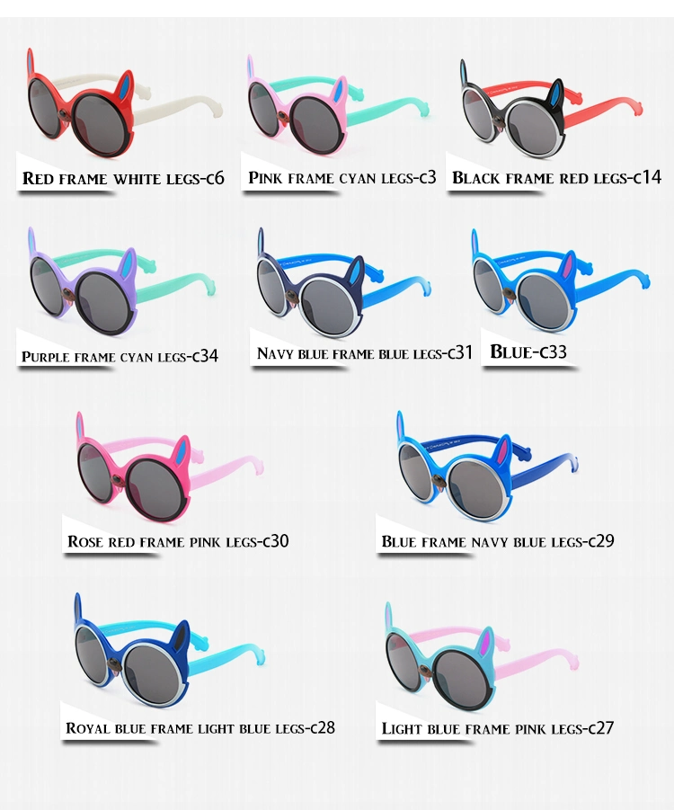 2020 New Children's Cartoon Polarized Sunglasses Shade Silicone Material UV-Resistant Sunglasses