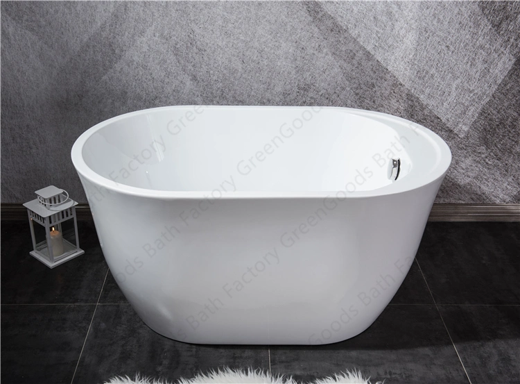 Small 1200mm Wide Free Stand Hydro Deep Acrylic Soaking Bath Tub