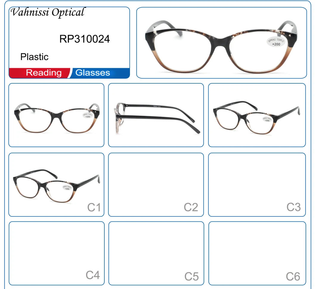 Multi Color Round Shape Cat Eye Women Bifocal Reading Glasses