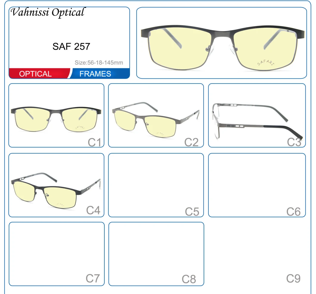 2021 Online Trending Custom Design Logo Vintage Filter Anti Blue Light Blocker Metal Optical Glasses