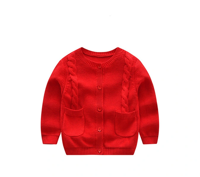 2021 Boys Stylish Cotton Solid Cardigans Kids Sweater Little Boys Pullovers Round Neck Knitted Long Sleeve Stitching Sweater