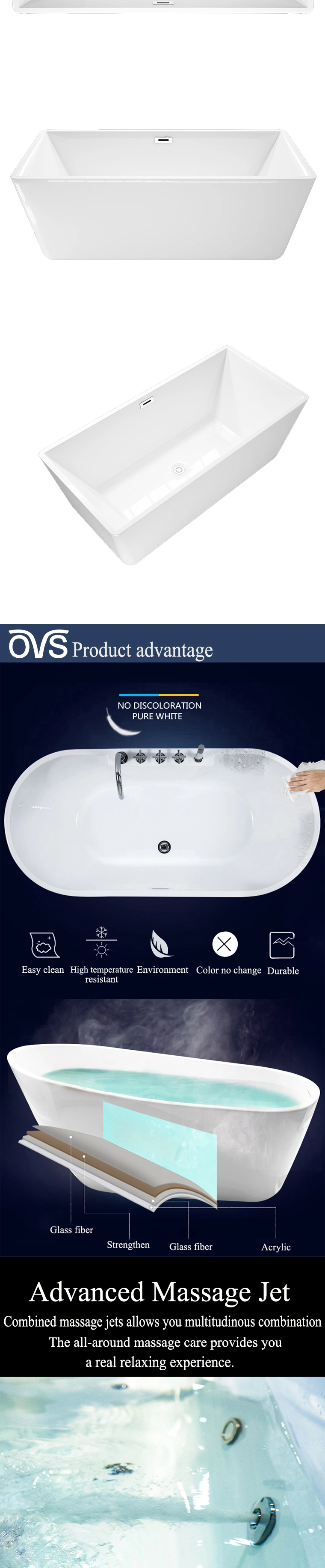 Stone Tub Surround/Stone Hot Tubs/Bathtub Dimensions Freestanding Tubs (BJ6066)