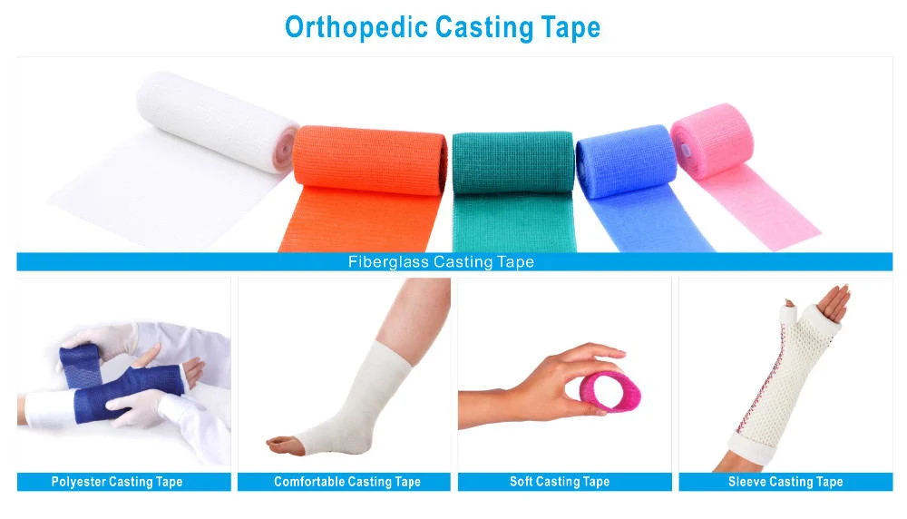 Orthopedic Casting Tape Fiberglass Polyester Comfortable Soft Sleeve Casting Tape