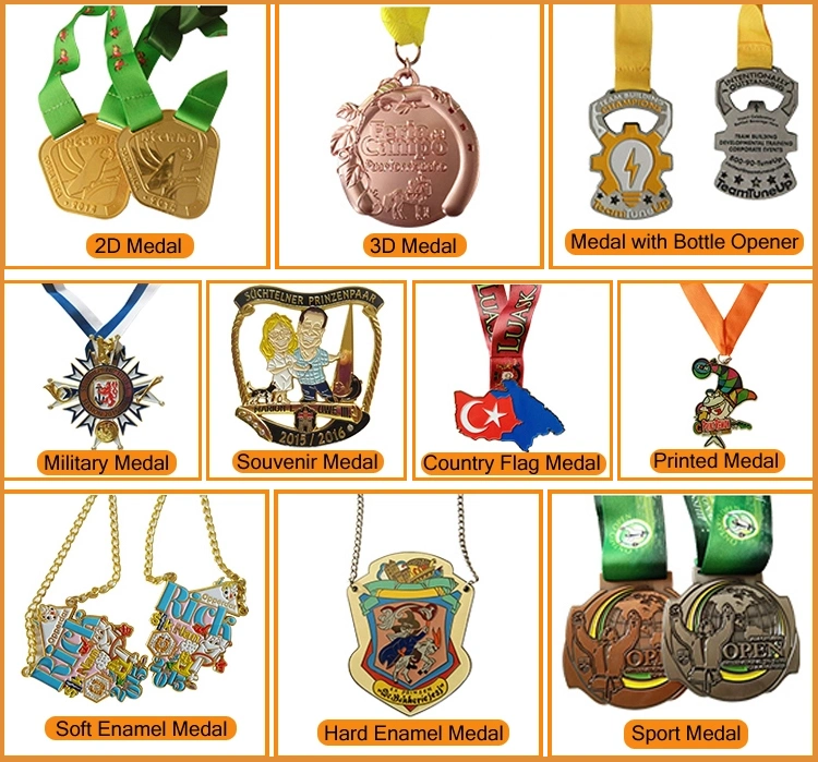 Sport Zinc Alloy Metal Sport Medals with Epoxy Coating (YB-m-009)