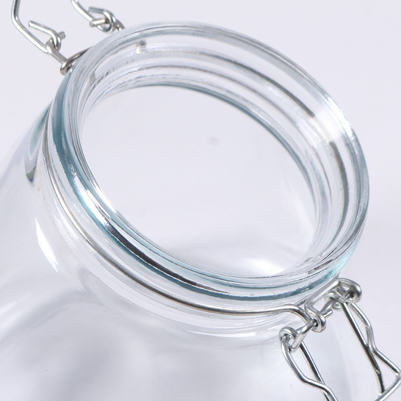 Glass Storage Jars with Glass Lid Glass Food Storage Tea Canister Candy Jar