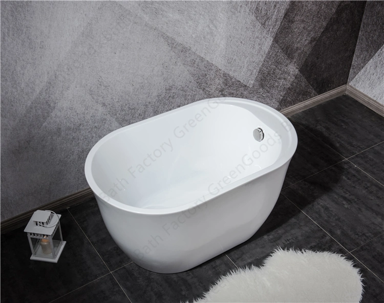 Small 1200mm Wide Free Stand Deep Acrylic Soaking Bath Tub