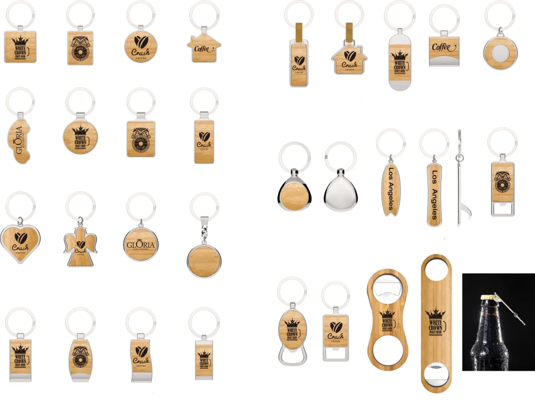 Free Samples Wooden Bottle Opener Keychain Logo Can Be Printed