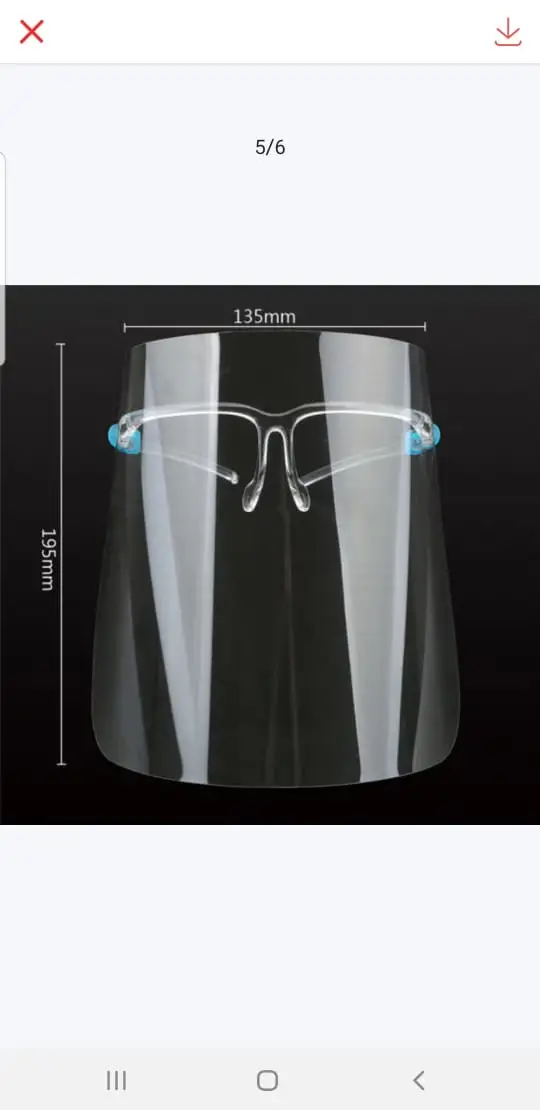 Plastic Face Shield Clear Glasses Full Face Shield with Box Clear PC Face Shield