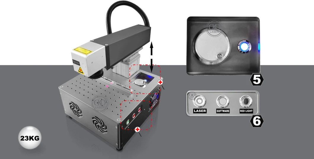 Mini Motorized Lightly up Down Laser Marking Machine for Cable
